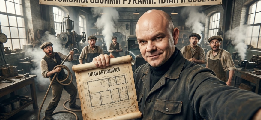 Автомойка в гараже своими руками: план обустройства и советы Автомойка в гараже своими руками: план обустройства и советы