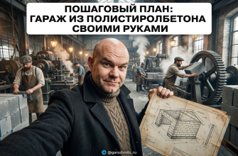 Гараж из полистиролбетона своими руками: пошаговый план строительства