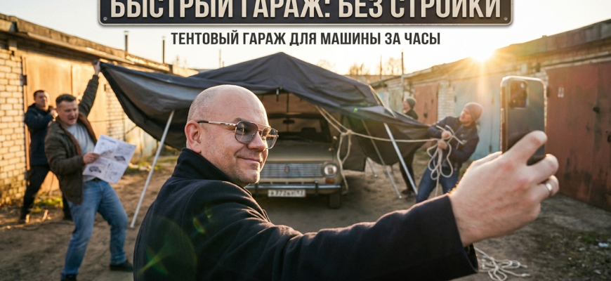 Гараж из тента своими руками: тентовый гараж для авто без стройки