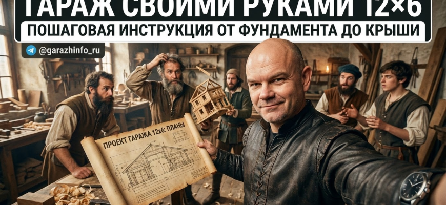 Гараж своими руками 12×6: как построить и с чего начать Гараж своими руками 12×6: как построить и с чего начать