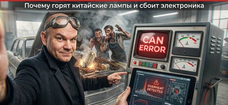 Почему возникает ошибка при установке светодиодных ламп: перегрев и CAN-ошибки у китайская led лампа Почему возникает ошибка при установке светодиодных ламп: перегрев и CAN-ошибки у китайская led лампа