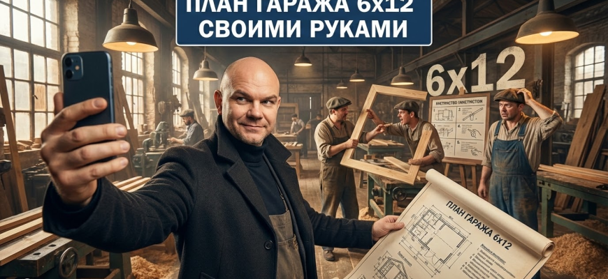 Гараж 6х12 своими руками: пошаговый план строительства Гараж 6х12 своими руками: пошаговый план строительства