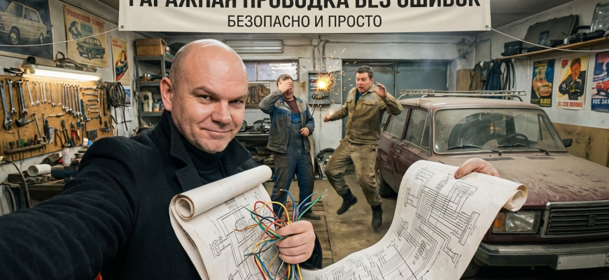 Электропроводка в гараже: как сделать безопасно и без ошибок Электропроводка в гараже: как сделать безопасно и без ошибок